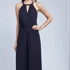 Moon River X Anthropologie navy blue jumpsuit